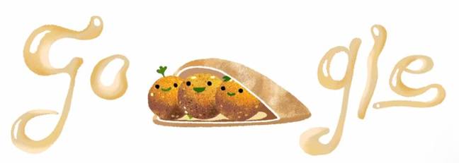 Today's Google Doodle Celebrates the origins of Falafel. Credit: Google