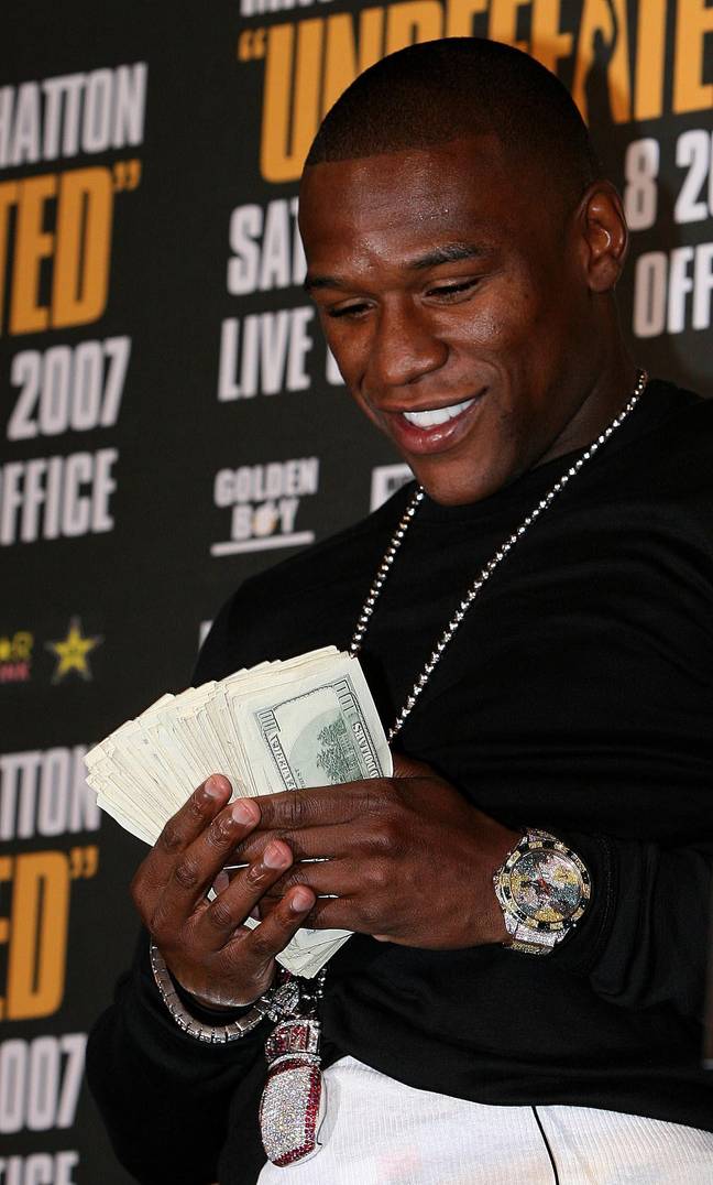 Floyd Mayweather with cash