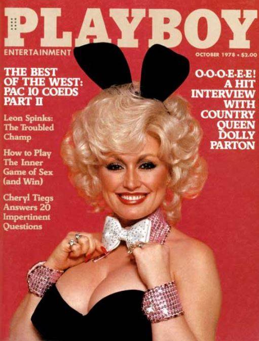 Dolly was the first country singer to star on the front cover of Playboy, back in 1978. Credit: Playboy