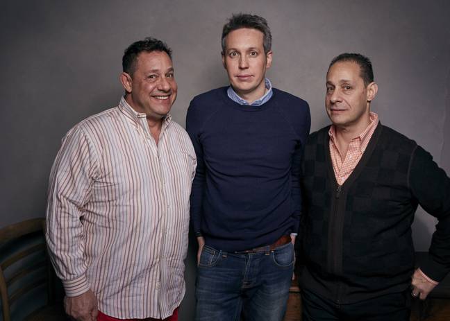 David Kellman, from left, director Tim Wardle and Robert Shafran. Credit: PA