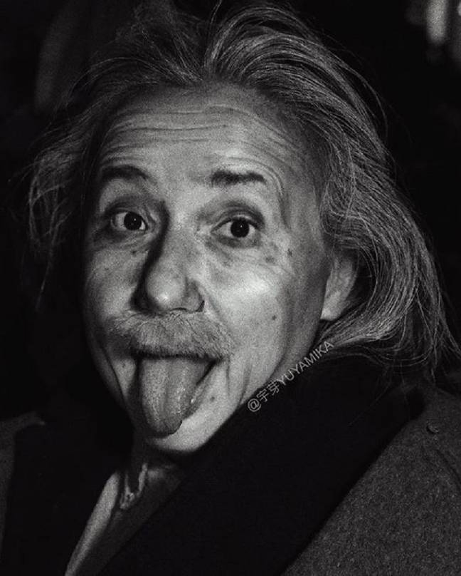 Albert Einstein transformation. Credit: Instagram/yuyamika7