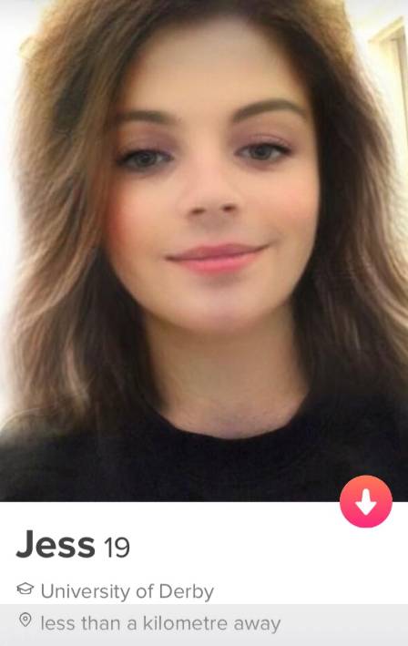 Jess proved very popular with the fellas on Tinder. Credit: Twitter/Jake Askew