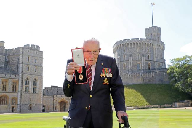 Captain Sir Tom Moore raised £32.8 million for the NHS. Credit: PA