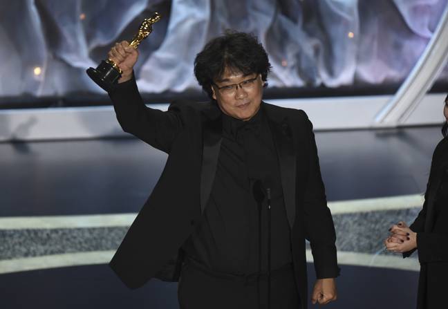 Bong Joon-ho picked up the award for Best Director earlier in the night. Credit: PA 