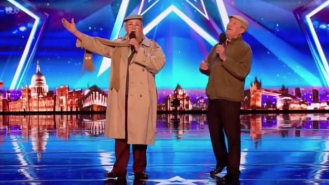 Henry (left) and his singing partner Malcolm Sykes. Credit: ITV
