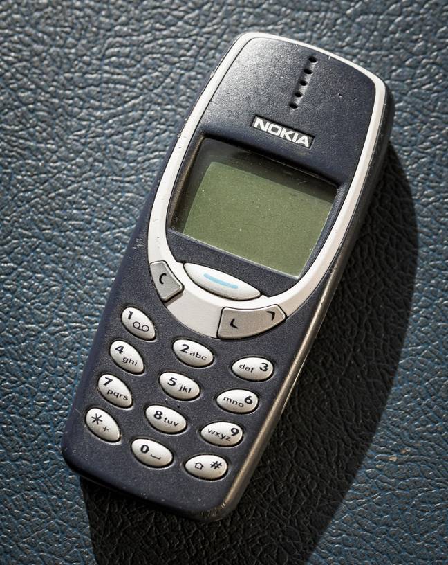 The Nokia 3310 Blue from the year 2000. Credit: Alamy