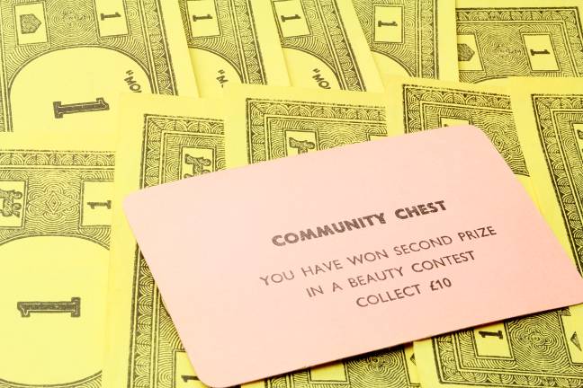 One of the original Community Chest cards. Credit: Shutterstock