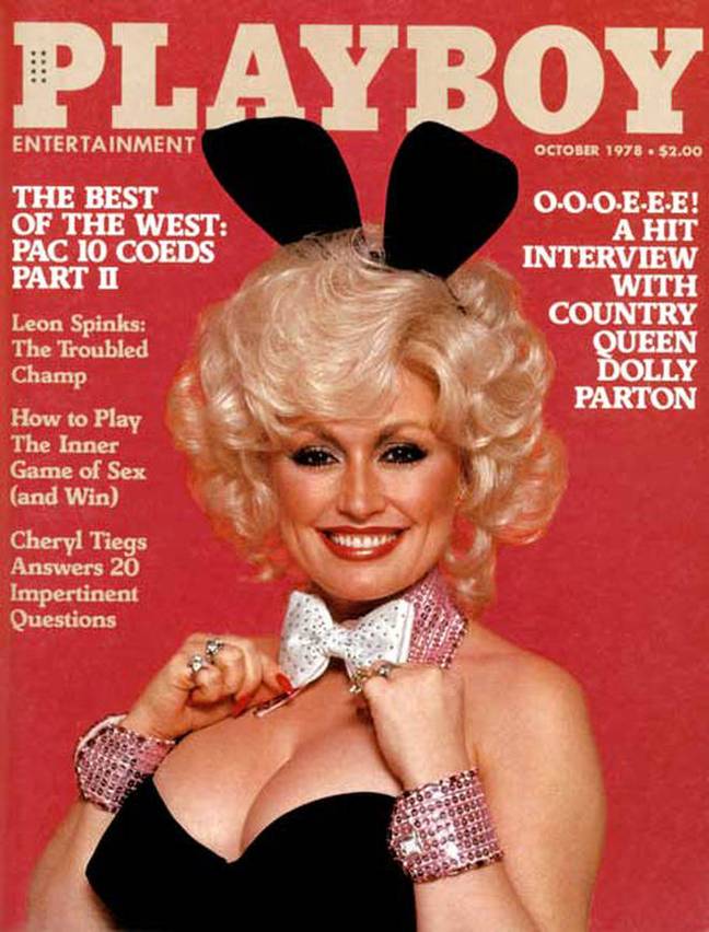 Dolly Parton on the cover of Playboy in 1978. Credit: Playboy