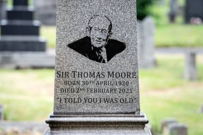 Tom's headstone. Credit: PA