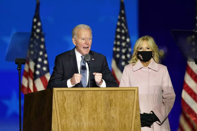 Joe Biden is still confident of winning the election. Credit: PA