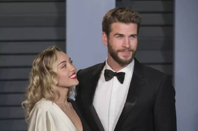 Miley Cyrus and Liam Hemsworth. Credit: PA