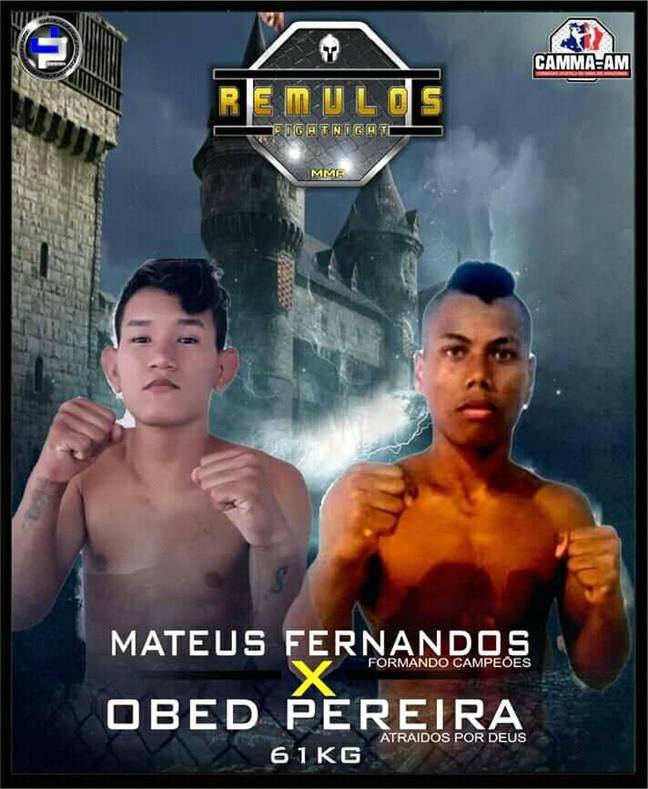 The 22-year-old was reportedly knocked down in the third round and required medical attention. Credit: Facebook/Mateus Fernandes