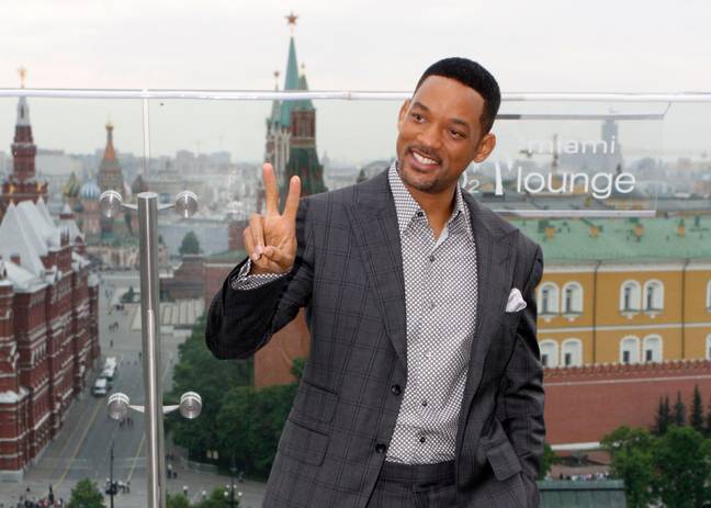 Smith at a photocall in Moscow before the event. Credit: Alamy