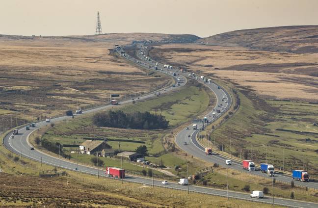 The house situated in the middle of the M62. Credit: PA