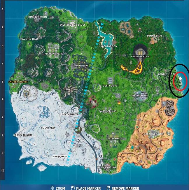 Fortnite Giant Piano Location. Credit: Epic Games