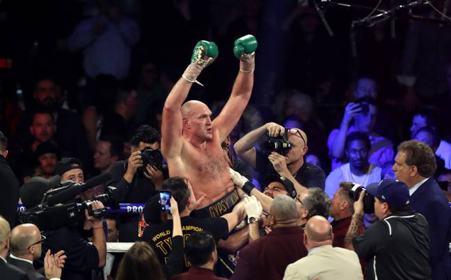 Fury after the fight in February 2020. Credit: PA