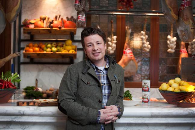 Jamie Oliver at one of his restuarants in Manchester. Credit: Alamy