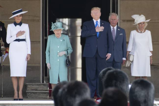 Trump is in the UK for a state visit and gave an address at Buckingham Palace. Credit: PA