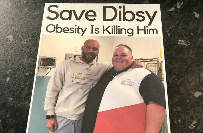 Dibsy and personal trainer Mike. Credit: SWNS