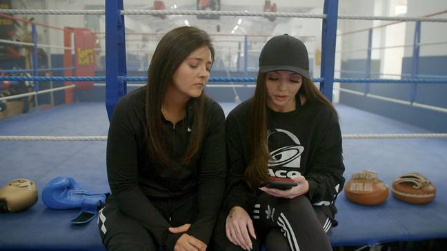 Jesy and her older sister look back through some of the hurtful messages. Credit: BBC Three 