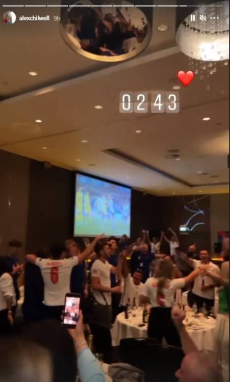  Ben Chilwell's sister Alex shared a time-stamped photo showing celebrations continuing into the early hours. Credit: Instagram/@alexchilwell