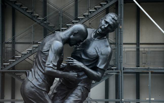A sculpture of the famous moment in Paris in 2012. Image: PA Images 
