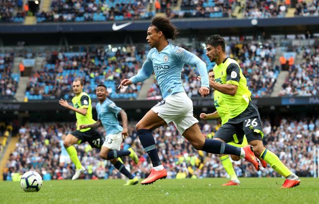 No defender can catch last season's fastest player Leroy Sane. Image: PA Images