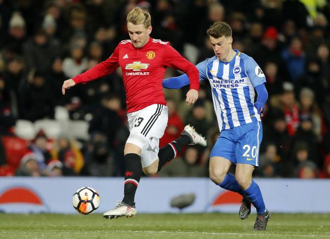 Shaw was poor against Brighton but not poor enough to be subbed. Image: PA Images