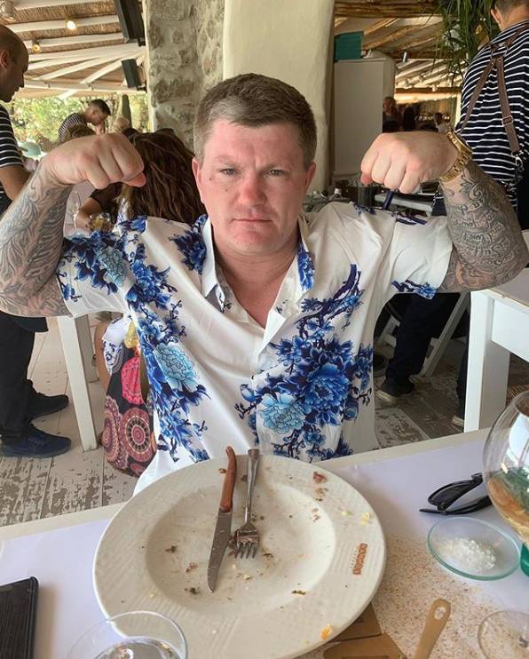 He managed to clear his plate. Credit: Instagram/Ricky Hatton