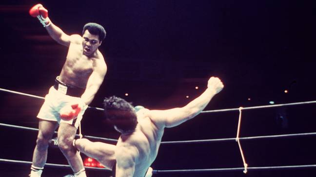 Inoki lands another kick on Muhammad Ali. Image: PA Images