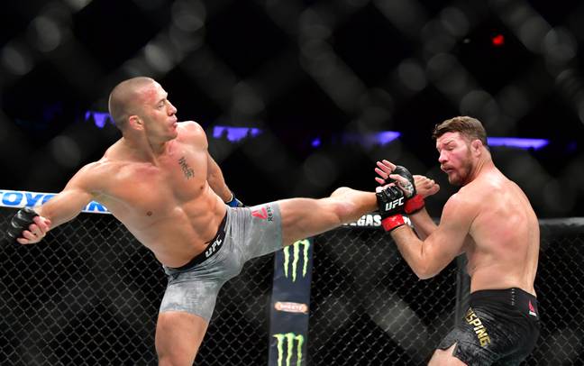GSP made his comeback against Bisping at UFC 217 in Madison Square Garden. Credit: PA
