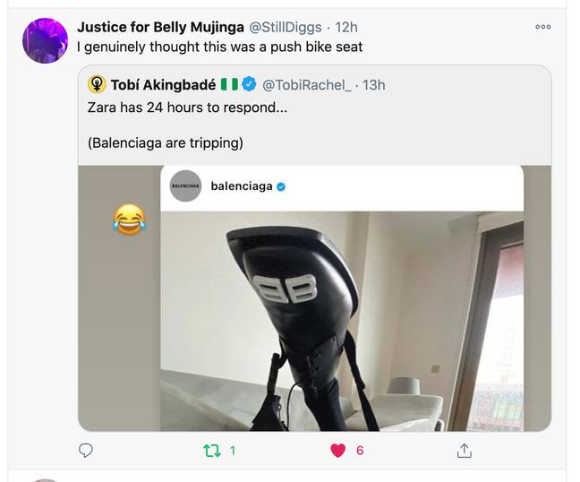 One user thought the image was of a push bike seat (Credit: Twitter)