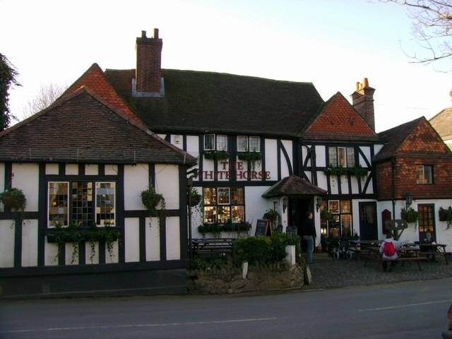 The White Horse in Shere, Surrey features heavily in 'The Holiday' (Credit: Geograph)
