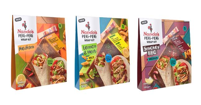 The Wrap Kits are available in three flavours (Credit: Nando's)