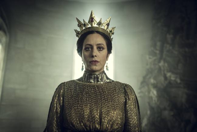 The trailer begins with Queen Calanthe talking her court (Credit: Netflix)