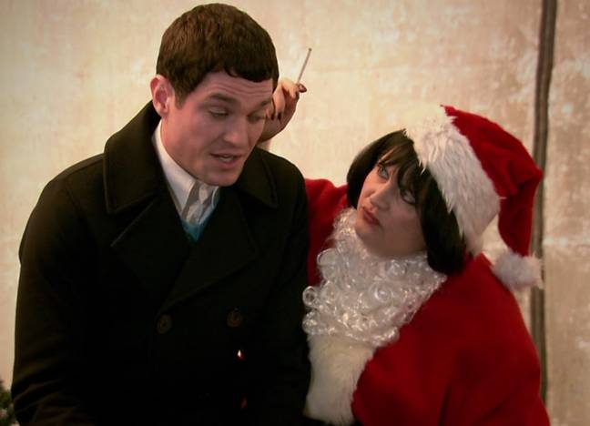 Ruth Jones and Mathew Horne in the 2008 Christmas Special (Credit: BBC)
