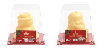 The Morrisons butter comes in two festive shapes. (Credit: Morrisons)