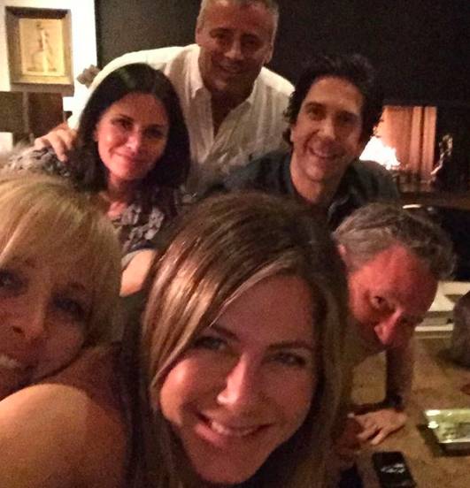 Jennifer Aniston's first picture was with the cast of 'Friends' Credit: Instagram/ Jennifer Aniston