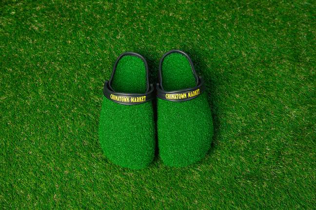 Grass-covered Crocs. Credit: Chinatown Market