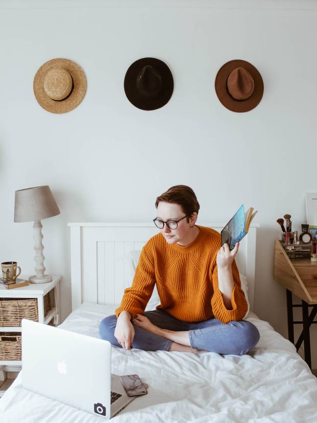 Working from bed could benefit your mental health (Credit: Unsplash) 