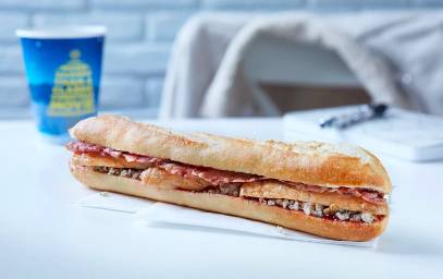The Pigs Under Blankets Baguette is available too (Credit: Greggs)