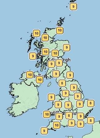 Temperatures on New Year's Eve will be higher than average. (Credit: Met Office)