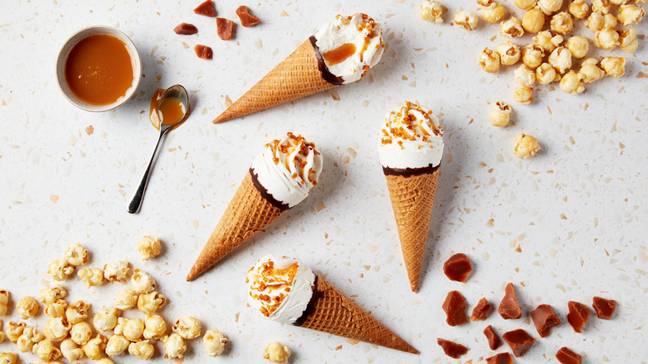 The new Butterkist ice cream in toffee popcorn flavour (Credit: Butterkist)