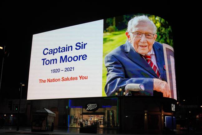 People are calling for a statue to be built in honour of Captain Tom (Credit: PA)