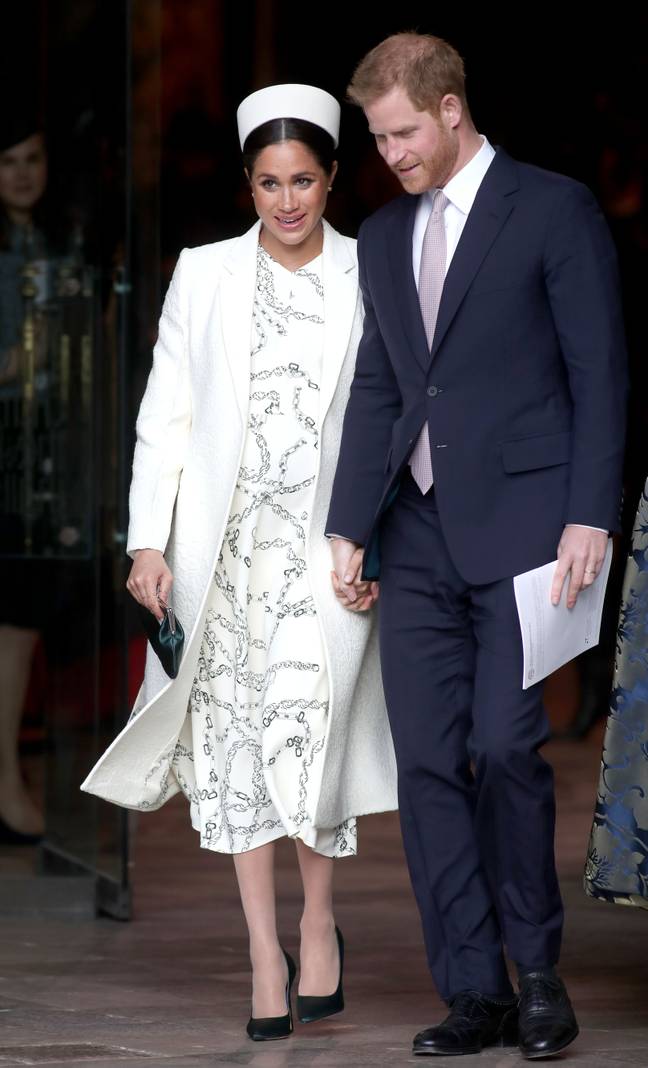 The couple at Westminster Abbey, London in March (Credit: PA)
