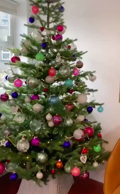 Clare reveals a fully decorated tree (Credit: TikTok/mrsclarehoops)