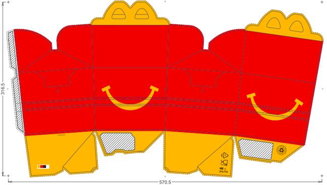 McDonald's has uploaded a handy PDF version of its iconic Happy Meal boxes (Credit: McDonald's)