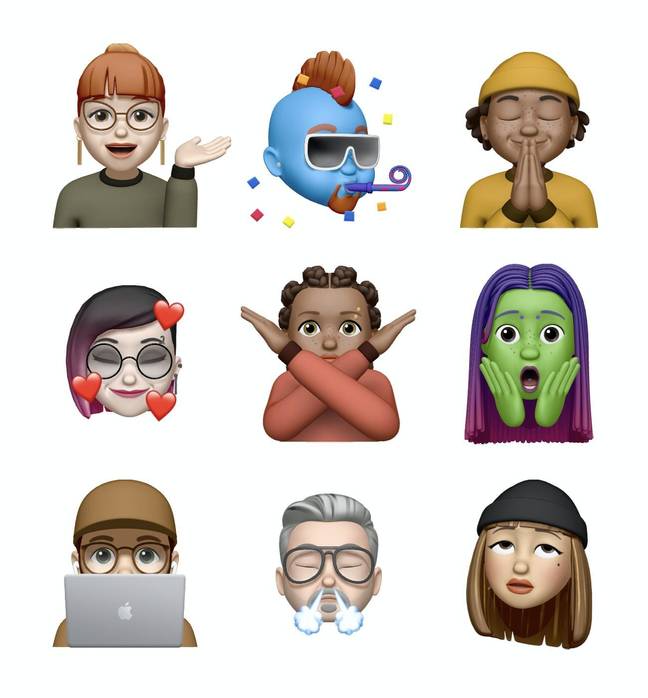 There are nine new memojis (Credit: Apple)