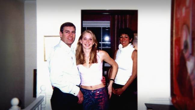  The Duke of York came under scrutiny after he was accused of sleeping with Epstein's 'sex slave' Virginia Guiffre when she was 17. He has said he has 'no recollection' of this photo being taken (Credit: Netflix)