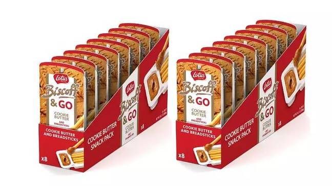 Last month, they announced their 'Biscoff and Go' packs would be sold in the UK. Credit: Lotus Biscoff